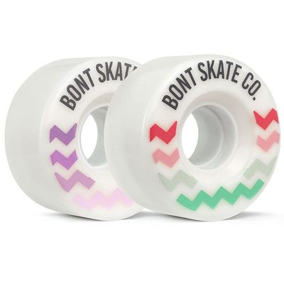 Bont Skates - Glide Outdoor Roller Skate Wheels - 78A - Outdoor - 57x32mm - Replacement Roller Skate Wheels - Set of 4 or 8 (Set of 4 wheels, Multi-Color)