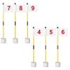 KINGTOP Golf Flagstick Mini, Putting Green Flag for Yard, 3 Feet Flagpole 2-Section Design, Golf Pin Flags Hole Cup Set, 4" Putting Cup, Numbered# 4-9 view 1