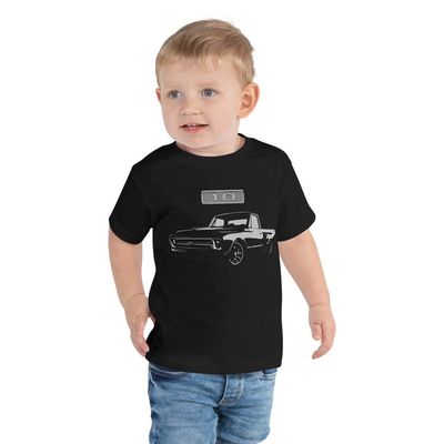 JG Infinite 1967 Chevy C10 Stepside Pickup Truck Toddler Short Sleeve Tee Black