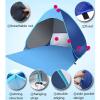 Pop Up Beach Tent for 1-3 Person, Sun Shelters Portable Tent with Stakes, UPF 50+UV Protection Rating for Family Camping Fishing Picnic view 4