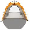 Arkali Beach Tent Pop Up Beach Sun Shade Tent with UPF 50+ UV Protection, Removable Floor Zippered Privacy & Ventilation Sun Shelter Family 3 to 4 Person, Orange view 1