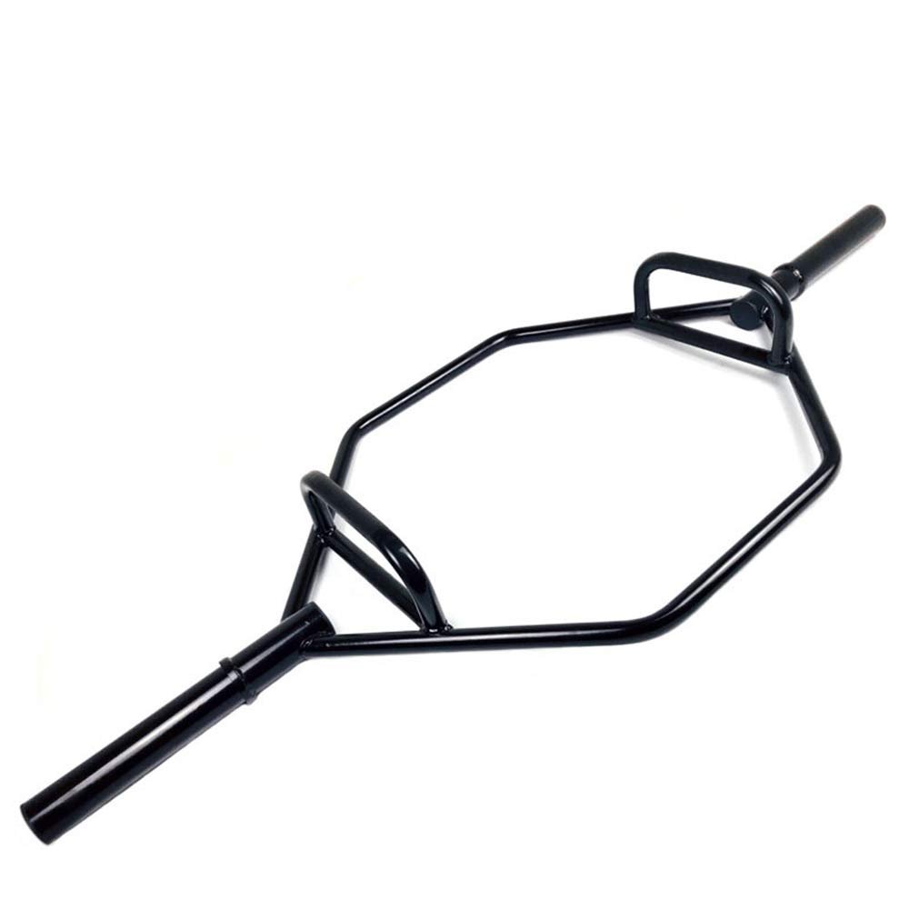 YRHH Hex Shape Bar, Squat Deadlift Hexagonal Barbell Bar, Ring Lever, Six-Sided Small Hole Curved Bar, Gym Lever Shoulder Training Room,for Muscle Strength Fitness Exercise Home-Solid Frame||5CM