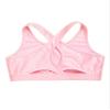 YONGHS Kids Girls Athletic Bra Shoulder Straps Cross at Rear Sport Bra Top Keyhole Back Shockproof Running Gym Pink 8 Years view 4