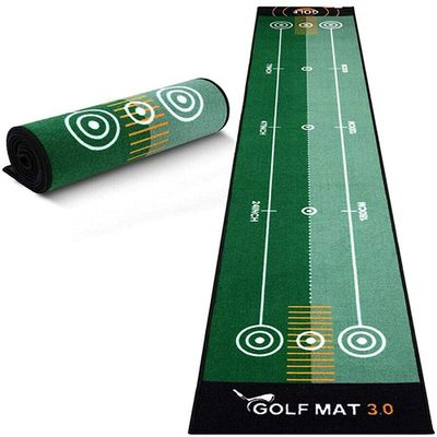 YRHH 1Pcs Golf Putting Mat Mini Practice Machine Washable Indoor Outdoor Office Two-Way Training Mat