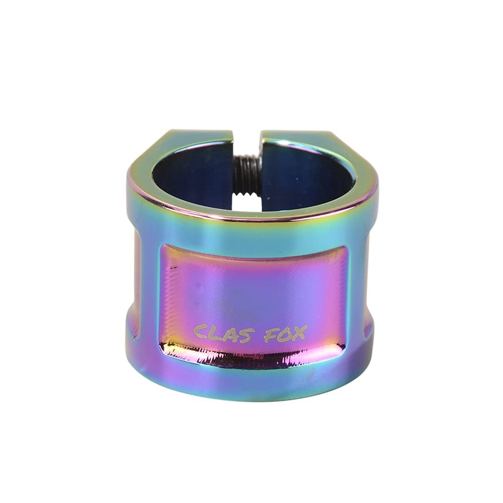 CLAS FOX Pro Scooter Clamps 2 Bolt Clamp Compatible for Standard and Oversized Scooter Bars (Rainbow)