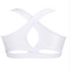 YONGHS Kids Girls Athletic Bra Shoulder Straps Cross at Rear Sport Bra Top Keyhole Back Shockproof Running Gym White 8 Years view 2