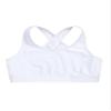 YONGHS Kids Girls Athletic Bra Shoulder Straps Cross at Rear Sport Bra Top Keyhole Back Shockproof Running Gym White 16 Years view 3