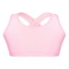 YONGHS Kids Girls Athletic Bra Shoulder Straps Cross at Rear Sport Bra Top Keyhole Back Shockproof Running Gym Pink 14 Years view 1