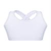 YONGHS Kids Girls Athletic Bra Shoulder Straps Cross at Rear Sport Bra Top Keyhole Back Shockproof Running Gym White 4 Years view 1