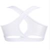YONGHS Kids Girls Athletic Bra Shoulder Straps Cross at Rear Sport Bra Top Keyhole Back Shockproof Running Gym White 4 Years view 2