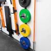 YRHH Barbell Bar Rack, Barbell Storage Rack,Weight Plate Rack for Wall Installation, Home Steel Bumper Plate Wall Shelves, Portable Gym Save Space Storage Shelves-A view 3