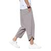 Mens Harem Pants Patchwork Baggy Capri Pants Elastic Waist Japanese Shorts view 2