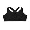 YONGHS Kids Girls Athletic Bra Shoulder Straps Cross at Rear Sport Bra Top Keyhole Back Shockproof Running Gym Black 10 Years view 2