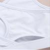 YONGHS Kids Girls Athletic Bra Shoulder Straps Cross at Rear Sport Bra Top Keyhole Back Shockproof Running Gym White 14 Years view 4