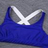 Yeeye Kids Girls Letter Print Criss Cross Back Sports Bra Dance Crop Top Gymnastics Athletic Shirts Royal Blue 6 view 4