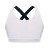 Yeeye Kids Girls Letter Print Criss Cross Back Sports Bra Dance Crop Top Gymnastics Athletic Shirts White 4 view 2