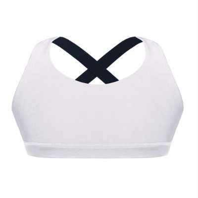 winying Kids Girls Wireless Yoga Sports Bras Child Fitness Cotton Crop Tops Vest Running Training Bra White 2 4