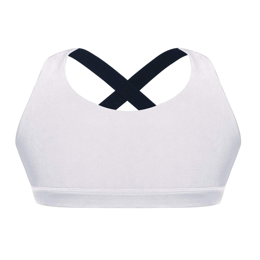 winying Kids Girls Wireless Yoga Sports Bras Child Fitness Cotton Crop Tops Vest Running Training Bra White 2 4