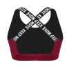 Yeeye Kids Girls Letter Print Criss Cross Back Sports Bra Dance Crop Top Gymnastics Athletic Shirts Burgundy 6 view 1