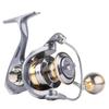 HNGM Fishing reel Metal Spool Fishing Reel 2BB AR2000-7000 High-speed Gear ratio 5.2:1 High-speed Spinning Reel Baitcast Reel Casting Reel (Color : Gray, Spool Capacity : 7000 Series) view 2