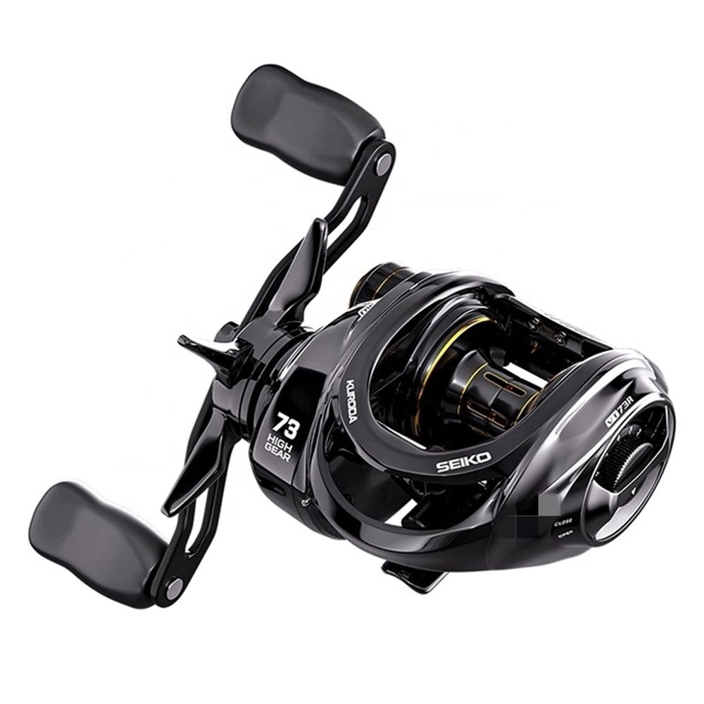 HNGM Fishing reel 18+1Bb High Speed Ratio Casting Fishing Reel High Speed Ratio Baitcasting Reel 10Kg Max Drag Metal Baitcasting Reel (Bearing Quantity : 18, Color : Gold)