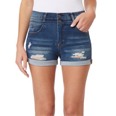 WallFlower Jeans Sassy Denim Shorts for Women Figure Enhancing Stretch Denim, High-Rise in Standard and Plus - Paris, 0