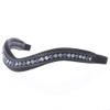 ExionPro Curved Padded Bling Crystal Leather Browband for Horse Bridles | Diamond Decorated English Dressage Browbands | Havana-Over, Sapphire, Violet, Light Sapphire view 1
