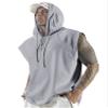Aixdir Workout Tops Mens Gym Shirt Sleeveless Hoodie Muscle Tank Tops Grey view 1