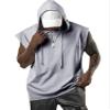 Aixdir Workout Tops Mens Gym Shirt Sleeveless Hoodie Muscle Tank Tops Grey view 2