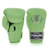 Top King Super Air Breathable Leather Gloves Muay Thai Boxing Gloves for Training or Sparring - Green, 12oz view 1