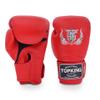 Top King Super Air Breathable Leather Gloves Muay Thai Boxing Gloves for Training or Sparring - Red, 16oz view 1