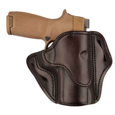 1791 GUNLEATHER P320 Holster, Right Hand OWB Leather Gun Holster for Belts. Compatible with SP2022, P227, HK P30, VP40 and Most Large Frame Pistols