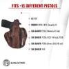 1791 GUNLEATHER P320 Thumb Break Holster - Right Handed OWB Leather Gun Holster - Fits Sig Sauer P220, P227, P320 and Ruger Security-9 (Vintage Brown) view 3