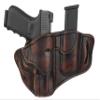 1791 GunLeather G19 Holster and Mag Pouch Combo - Right Hand OWB G19 Leather Holster for Belts - Compatible for Glock 19, 23, 26, 27, H&K VP40 and Springfield XDS (Vintage Brown) view 1