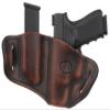 1791 GunLeather G19 Holster and Mag Pouch Combo - Right Hand OWB G19 Leather Holster for Belts - Compatible for Glock 19, 23, 26, 27, H&K VP40 and Springfield XDS (Vintage Brown) view 2