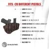 1791 GunLeather G19 Holster and Mag Pouch Combo - Right Hand OWB G19 Leather Holster for Belts - Compatible for Glock 19, 23, 26, 27, H&K VP40 and Springfield XDS (Vintage Brown) view 3