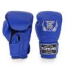 Top King Super Air Breathable Leather Gloves Muay Thai Boxing Gloves for Training or Sparring - Blue, 14oz view 1