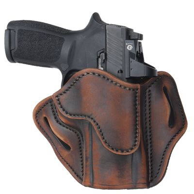 1791 GUNLEATHER P320 Optic Ready Holster - OWB CCW Leather Gun Holster for Belts - Right Handed - SP2022, P227, H&K VP40, P30L