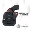 1791 GUNLEATHER J-Frame Revolver Paddle Holster - OWB CCW Leather Gun Holster for Belts - Right Handed - Fits All J-Frame Revolvers Including S&W and Ruger LCR not Taurus view 2
