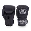 Top King Super Air Breathable Leather Gloves Muay Thai Boxing Gloves for Training or Sparring - Black, 10oz view 1