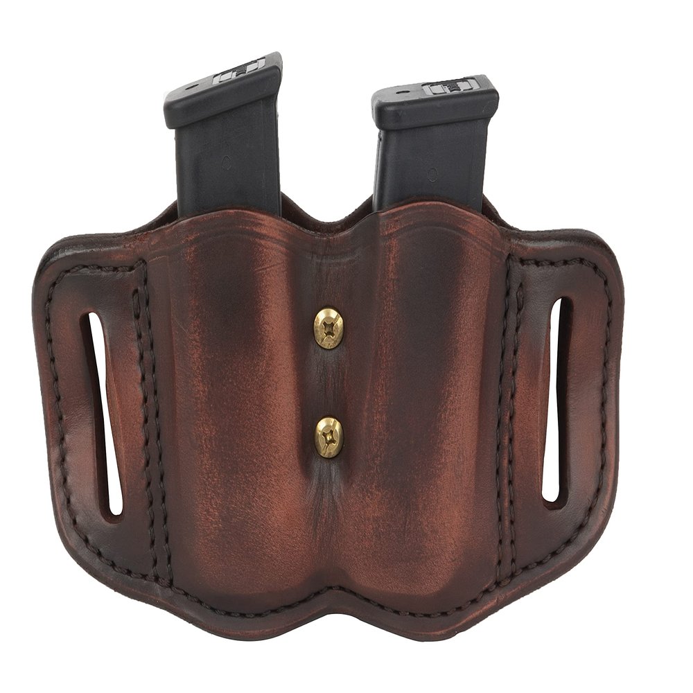 1791 Gunleather 2.2 Mag Holster - Double Mag Pouch for Double Stack Magazines, OWB Magazine Pouch for Belts