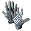 Battle Sports Double Threat Wide Receiver Football Gloves with Ultra Stick Tacky Grip Palm, Secure Fit Breathable Material & Superior Ball Control - Charcoal, Adult Medium view 1