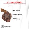 1791 GUNLEATHER Taurus Judge Holster - OWB Leather Revolver Holster for Z Frame Pistols - Right Handed - Fits S&W Governor, Taurus Judge (2.5" Cyl) and Taurus Public Defender view 3