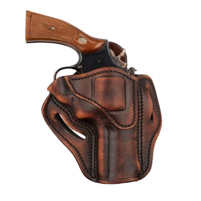 1791 GUNLEATHER K-Frame Revolver Holster - OWB Leather Revolver Holster - Right Handed - Compatible with Ruger GP100, Smith & Wesson K Frame and 686 (Size 2)