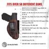 1791 GunLeather 4-Way G19 Holster - OWB and IWB CCW Leather Gun Holster - Right Handed - Fits G19, Beretta 92FS, Springfield XD9 & XD40, G17, 20, 21, 25, 31, 32, 38 view 3