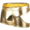 4UFIT Men's Shiny Metallic Boxer Underwear Backless Briefs Boxer Trunks Sissy Panties for Men view 1