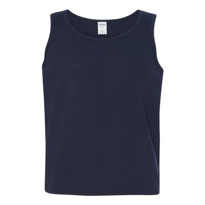 Gildan Men's Tank Top 5.3 oz 2 Pack Navy/Black