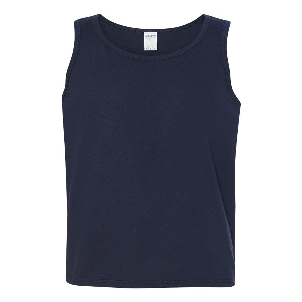 Gildan Men's Tank Top 5.3 oz 2 Pack Navy/Black
