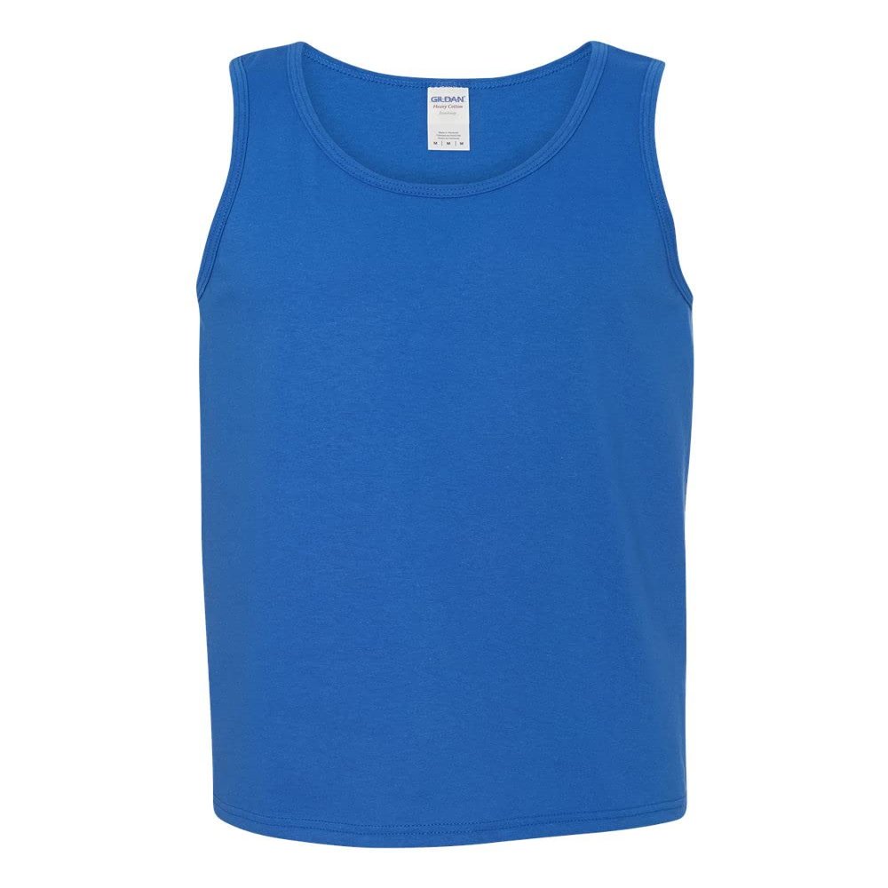 Gildan Men's Tank Top 5.3 oz 2 Pack Royal/Black