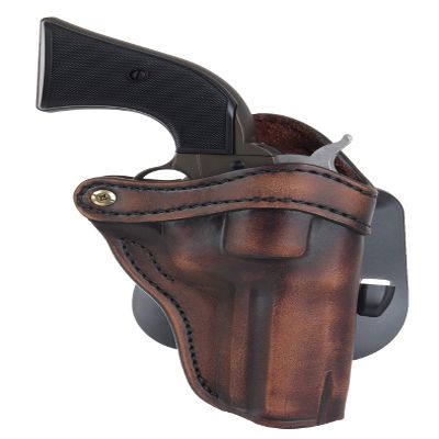 1791 GUNLEATHER K-Frame Revolver Paddle Holster - OWB CCW Leather Gun Holster for Belts - Right Handed - Fits Ruger GP100, Smith & Wesson K Frame and 686